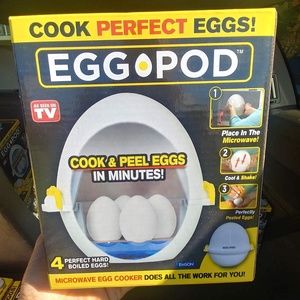 EGGPOD by Emson (AS SEEN ON TV) Egg Cooker Microwave Hardboiled Egg Maker